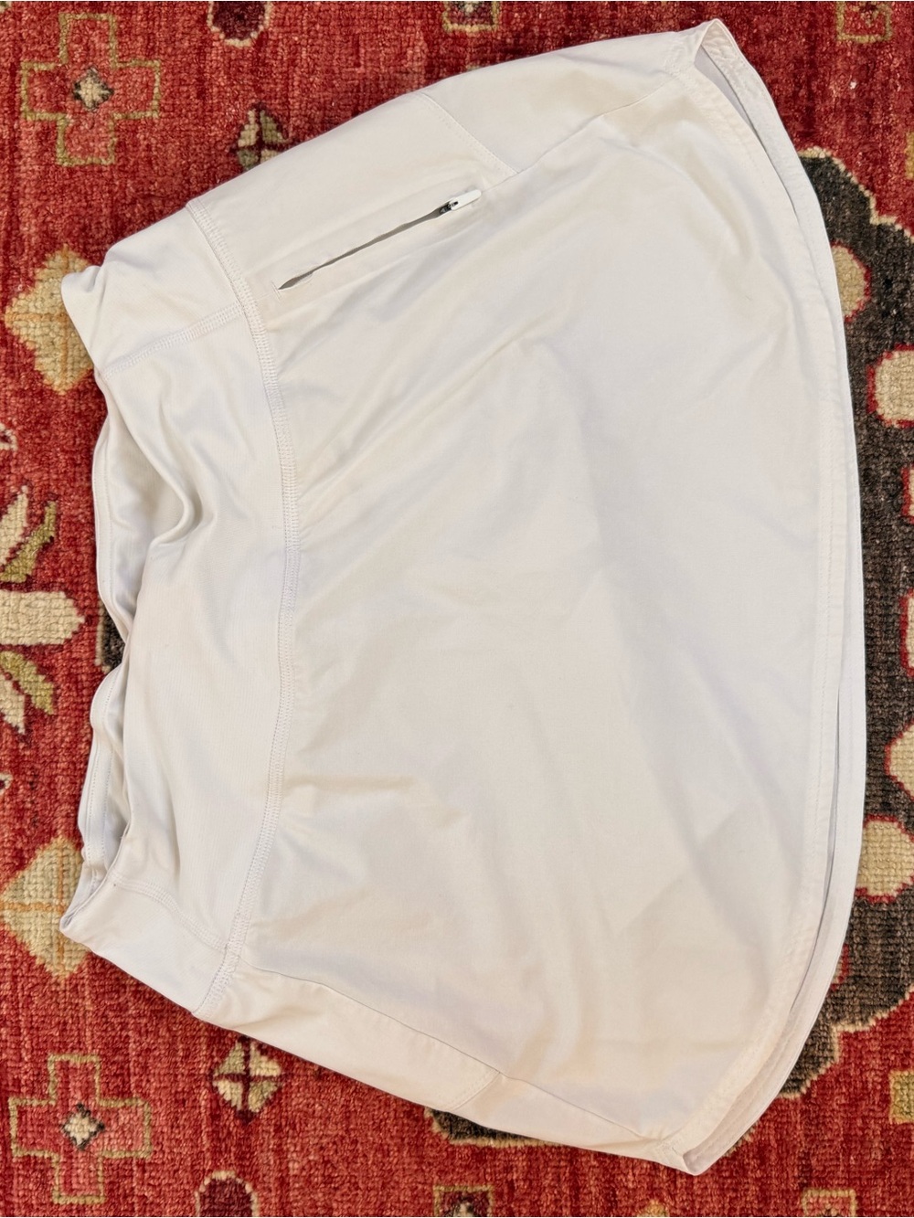 Outdoor Voices White Athletic Skort with Zip Pocket